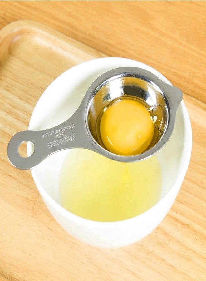Dhvsam Egg Yolk Separator 304 Stainless Steel Dishwasher Safe Egg White Separator, Professional Egg Separator Tool (Pack of 2) - Image 5